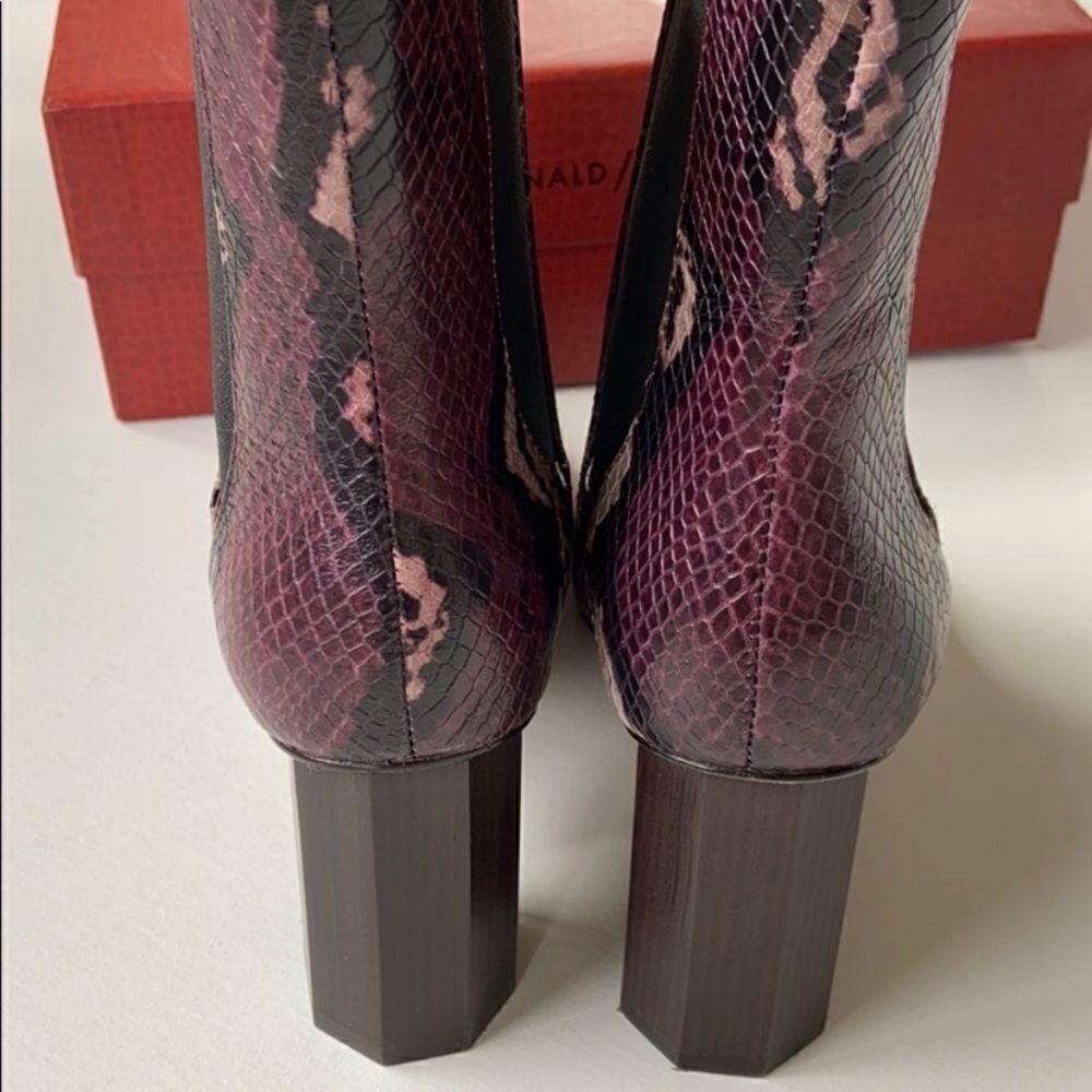 NEW Donald J. Pliner Leather Snakeskin Boots - Picture 6 of 8
